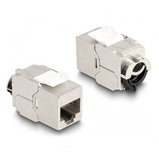 Delock Keystone Modul RJ45 anya - LSA Cat.6A STP lezáró füllel és kábel rögzítő nélkül