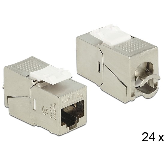 Delock Keystone Module RJ45 jack> LSA Cat.6A STP kompakt 24 darab (86479)