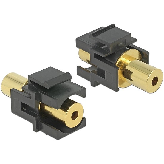 Delock Keystone Module stereo jack female 3.5 mm 4 pin > stereo jack female 3.5 mm 4 pin gold plated (86383)