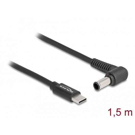 Delock Laptop töltőkábel USB Type-C apa - Sony 6,0 x 4,3 mm apa (87981)