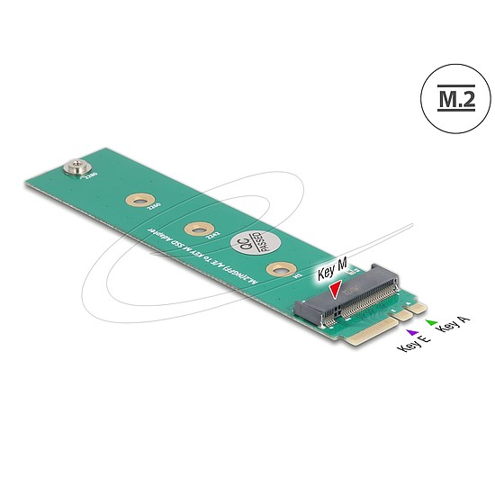 Delock M.2 kulcs A+E apa - M.2 kulcs M csatlakoztató adapter