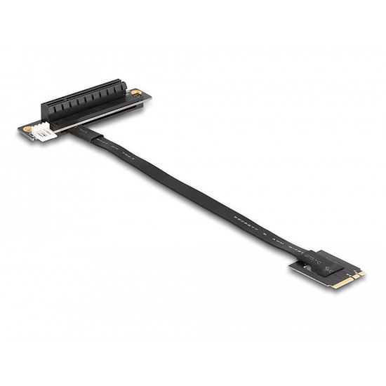 Delock M.2 kulcs A+E - PCIe x8 NVMe adapter hajlított 20 cm hosszú kábellel (64219)