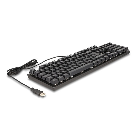 Delock Mechanikus USB játék klaviatúra 1,6 m vezetékkel fekete RGB megvilágítással