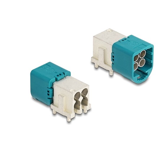 Delock Mini FAKRA Z A-típusú quad lefelé hajlított apa PCB