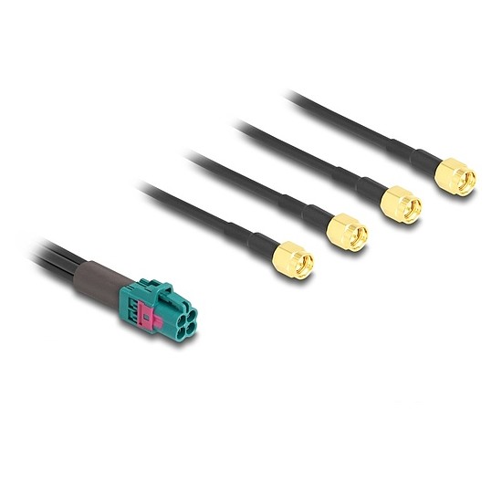 Delock Mini FAKRA Z quad kábel anya - 4 db. SMA A-típusú apa