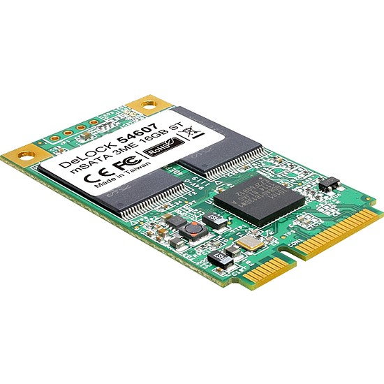 Delock mSATA 6 Gb/s Flash Modul A19 16 GB memória (54663)