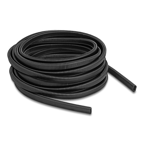 Delock Műanyag kábel védőborítást biztosító ovális alakú hajlékony vezeték 13,6 x 6,3 mm - hossza 10 m fekete
