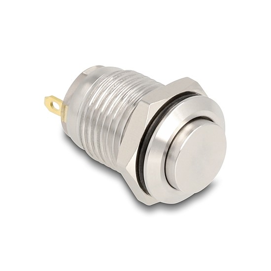Delock Nyomógomb beszereléshez 12 mm 2 x forrasztási csatlakozó