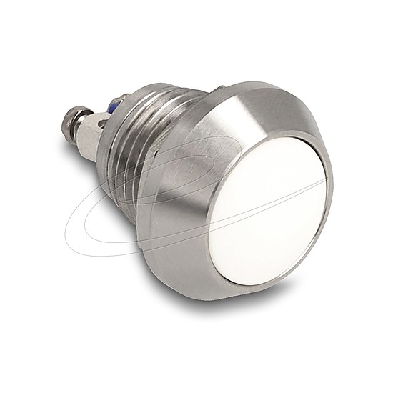 Delock Nyomógomb installáláshoz 12 mm 2 db. csavaros kapocs fehér