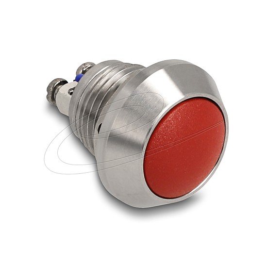 Delock Nyomógomb installáláshoz 12 mm 2 db. csavaros kapocs piros