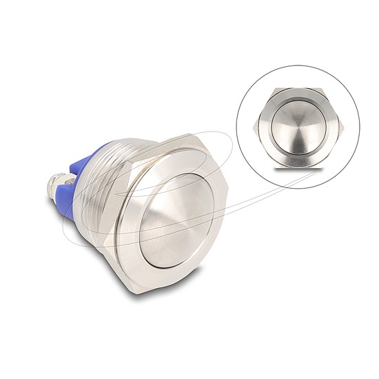 Delock Nyomógomb installáláshoz 19 mm 2 db. csavaros kapocs aktuátor nagyon domború