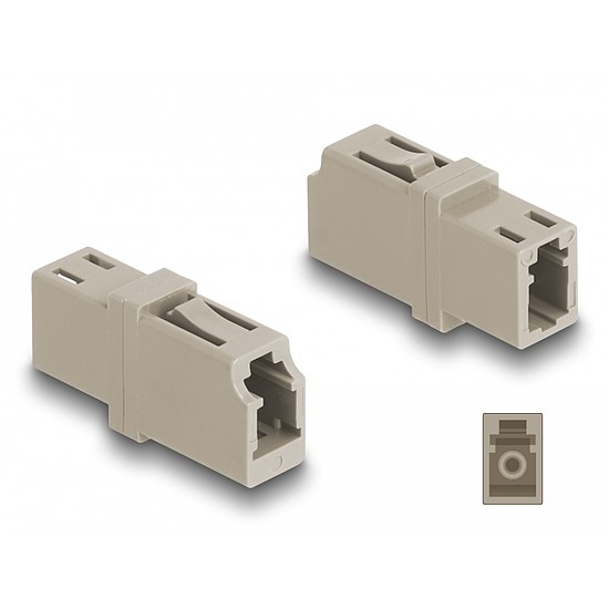 Delock Optikai szál párosító LC Simplex anya - LC Simplex anya OM1/OM2 bézs
