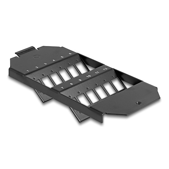 Delock Optikai szálas foglalat 12 portos SC Simplex / LC Duplex párosítókhoz fekete