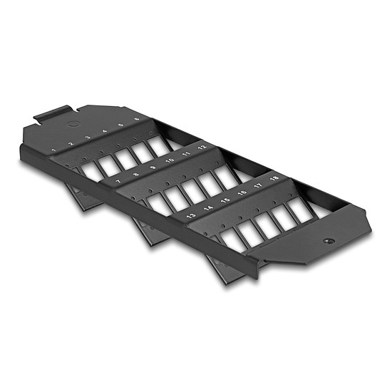 Delock Optikai szálas foglalat 18 portos SC Simplex / LC Duplex párosítókhoz fekete