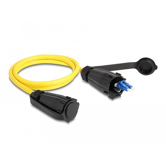 Delock Optikai szálas kábel LC Duplex - LC Duplex védő sapkával egy módozatú IP68 por és vízvédelemmel 1 m