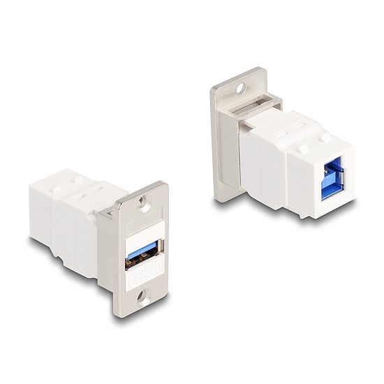 Delock Panel tartó Keystone modul USB 5 Gbps A-típusú USB anya - B-típusú USB anya kúpos