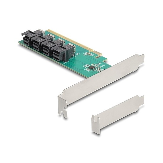 Delock PCI Express 16 kártya 4 x belső SFF-8643 NVMe-hez - elágazás - alacsony profilú formatényező