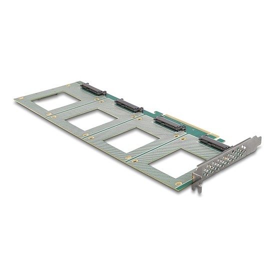 Delock PCI Express 4.0 x16 kártya - 4 x belső U.2 NVMe SFF-8639 - elágazás (H x Sz 288 x 122 mm)