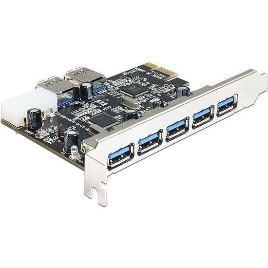 Delock PCI Express Card > 5 x külső + 2 x belső USB 3.0 (89355)