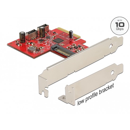 Delock PCI Express Kártya 2 x belső USB 3.2 Gen 2 Kulcs A, 20 tűs anya csatlakozó (90058)