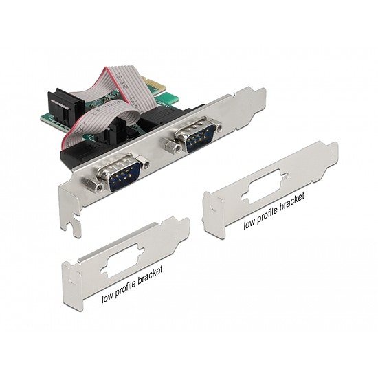 Delock PCI Express Kártya > 2 x RS-232 soros csatlakozó (90046)