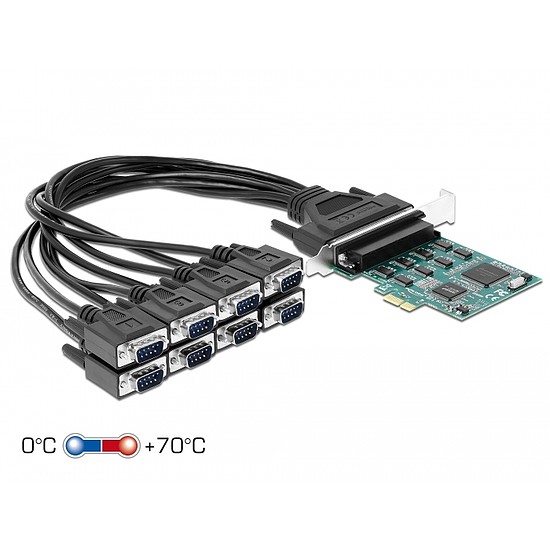 Delock PCI Express Kártya > 8 x RS-232 soros csatlakozó (90411)