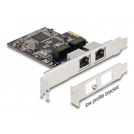 Delock PCI Express x1 kártya - 2 x RJ45 Gigabit LAN (88615)