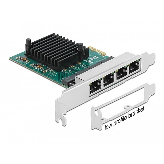 Delock PCI Express x1 Kártya - 4 x Gigabit LAN (89025)