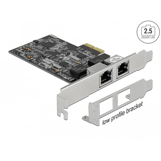 Delock PCI Express x2 kártya - 2 x 2,5 Gigabit LAN (89530)