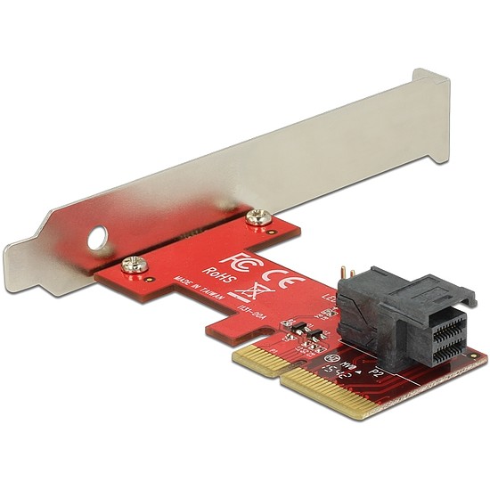 Delock PCI Express x4-kártya > 1 x belso SFF-8643 NVMe alacsony profilú formatényezo (89535)