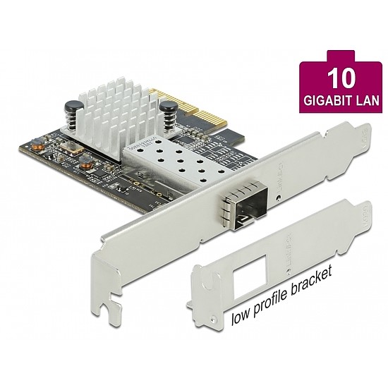 Delock PCI Express x4 kártya - 1 x SFP+ bővítőhely 10 Gigabit LAN (89100)