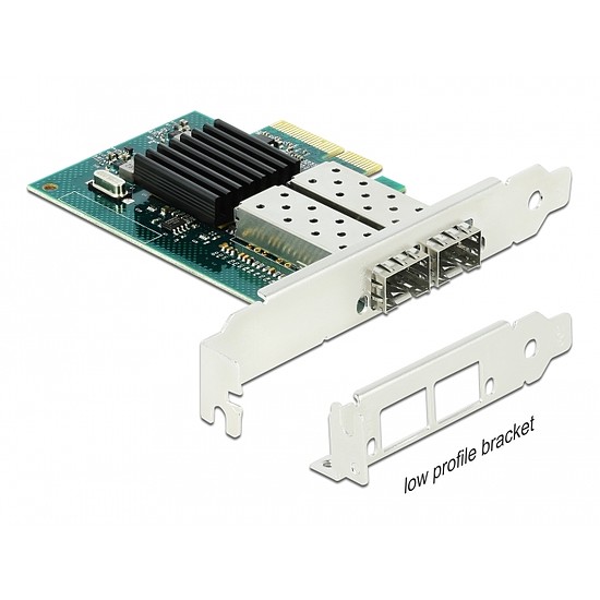 Delock PCI Express x4 kártya - 2 x SFP bővítőhely Gigabit LAN (90480)