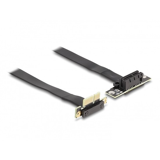 Delock PCI Expressz riser kártya x1 apa 90 -os szögben - x1 szlot 90 -os szögben kábellel 30 cm