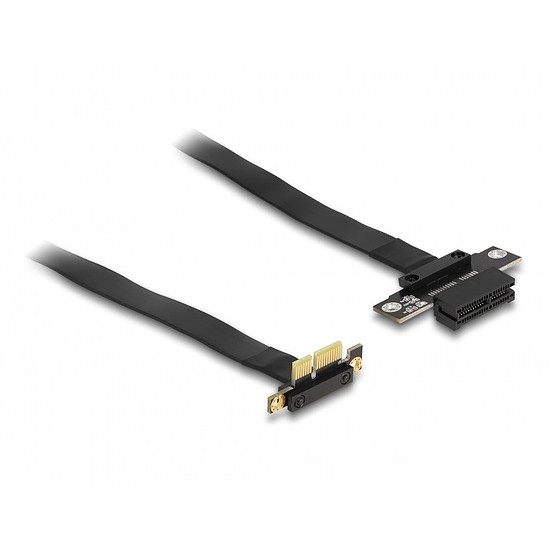 Delock PCI Expressz riser kártya x1 apa 90 -os szögben - x1 szlot kábellel 60 cm hosszú (88024)