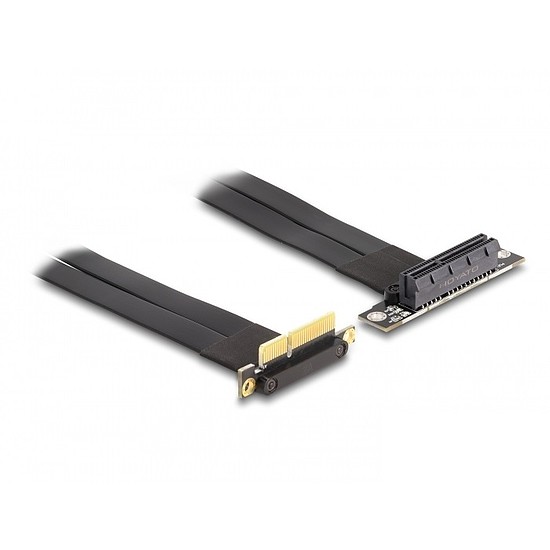 Delock PCI Expressz riser kártya x4 apa 90 -os szögben - x4 szlot 90 -os szögben kábellel 60 cm