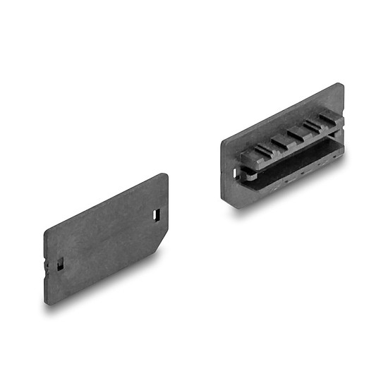 Delock Por elleni védő borítás E-típusú kulcs A USB-hez vagy kulcs B anyához 10 db. Fekete