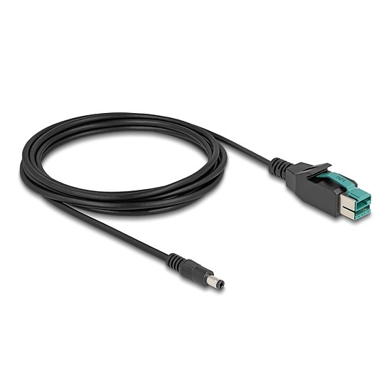Delock PoweredUSB kábel apa 12 V - DC 5,5 x 2,5 mm apa 3 m