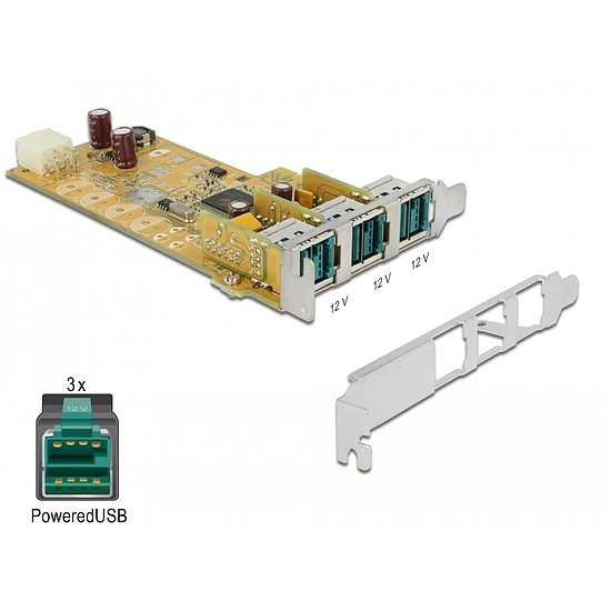 Delock PoweredUSB PCI Express Card > 3 x 12 V (89656)