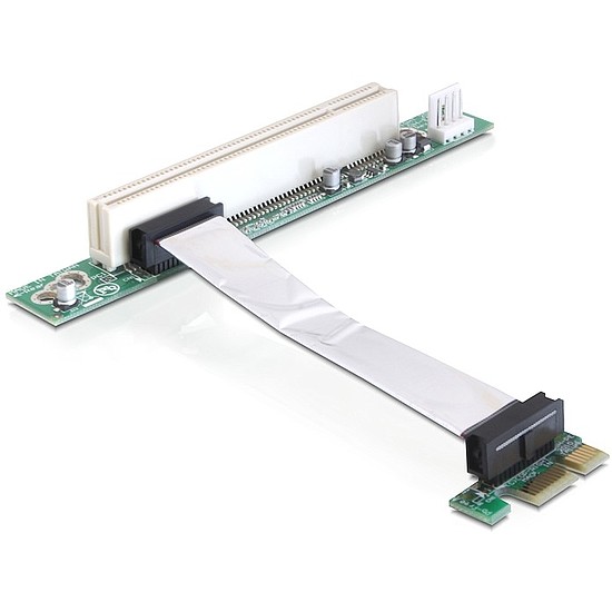 Delock Riser card PCI Express x1 > PCI 32Bit 5 V with flexible cable 9 cm left insertion (41856)