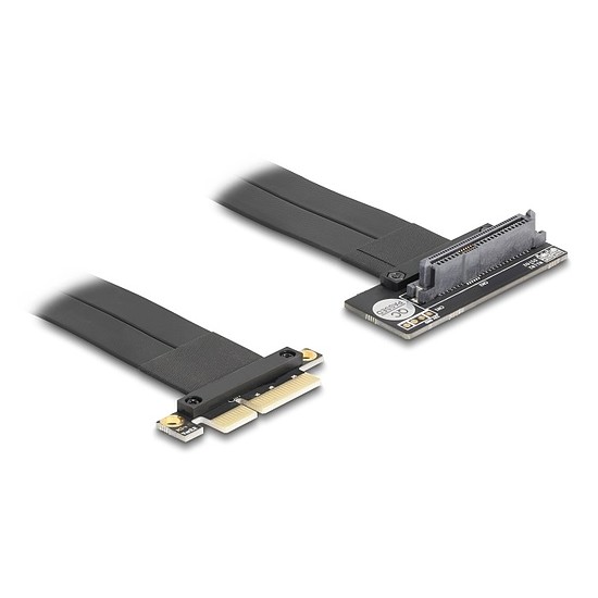Delock Riser kártya PCI Express 3.0 x4 apa U.2 SFF-8639 SSD-helyre 90 -os szögben, kábellel 30 cm