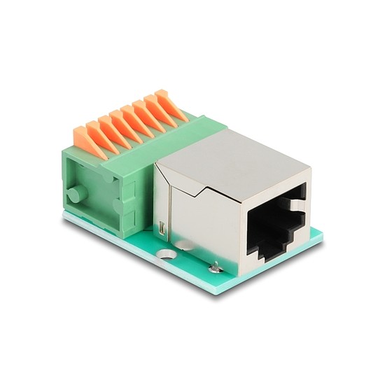 Delock RJ45 anya - Terminal block nyomógombbal Cat.5e