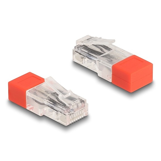 Delock RJ45 apa lezáró rezisztorral 120 Ohm piros