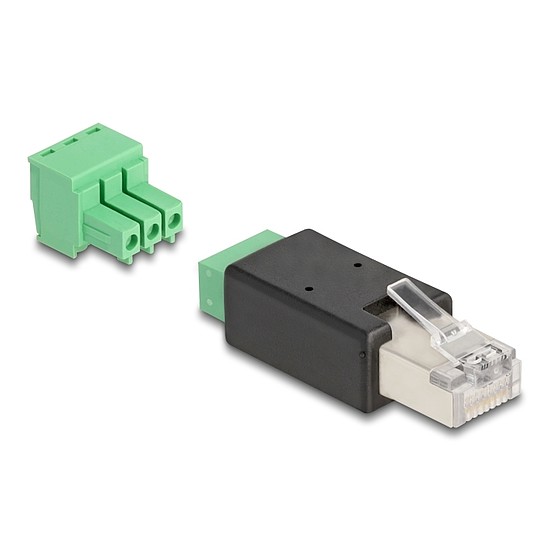 Delock RJ45 apa - Terminal Block Adapter 3 tűs 2-részes