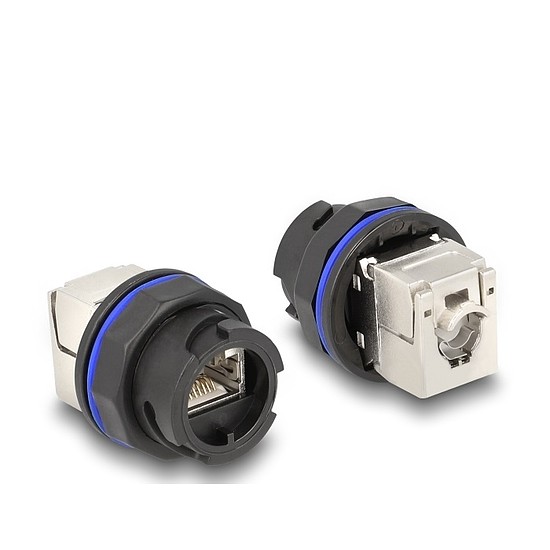Delock RJ45 Cat.6A beépített csatlakozó LSA kapcsolattal fekete
