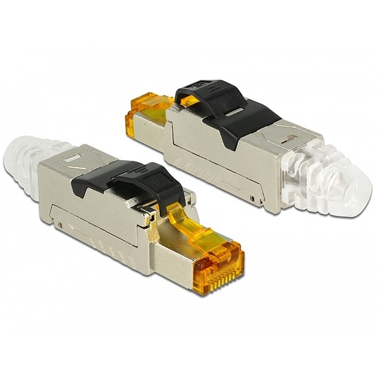 Delock RJ45 dugaszoló szerelvény Cat.6A anyaga: fém (86285)