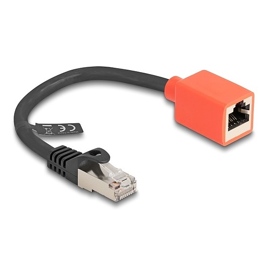 Delock RJ45 eszköz védő adapter Cat.6A S/FTP 20 cm (Elszakadás gátló adapter)
