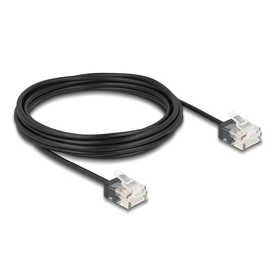 Delock RJ45 hálózati kábel Cat.6 UTP ultra vékony 5 m, fekete
