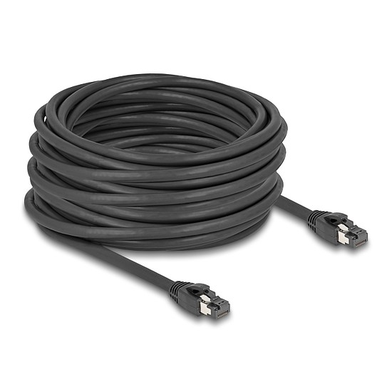 Delock RJ45 hálózati kábel Cat.8.1 S/FTP 15 m akár 40 Gbps fekete