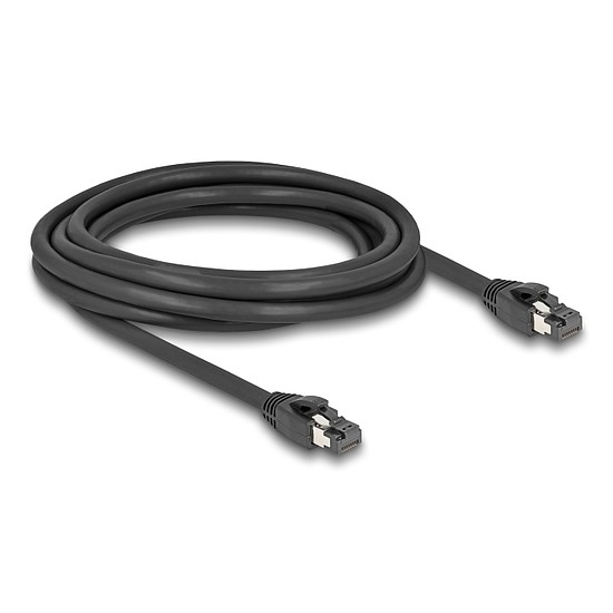 Delock RJ45 hálózati kábel Cat.8.1 S/FTP 3 m akár 40 Gbps fekete