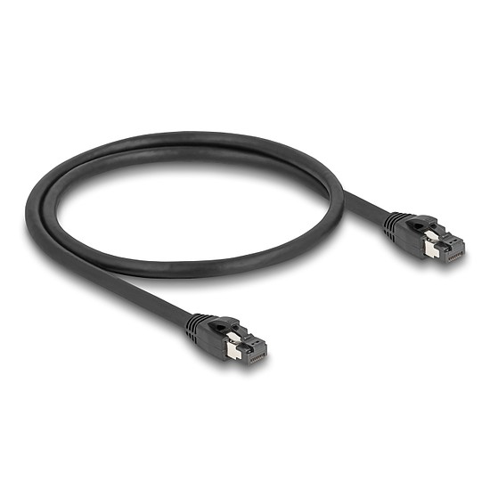 Delock RJ45 hálózati kábel Cat.8.1 S/FTP 50 cm akár 40 Gbps fekete